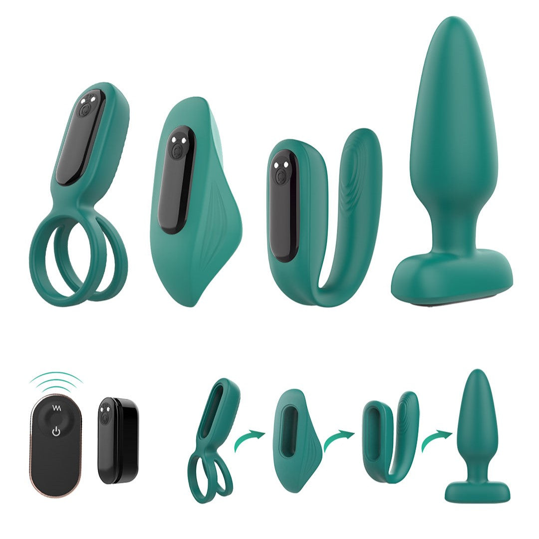 The Love Kit Remote Control Couple's Sex Toy Kit (5 Piece)