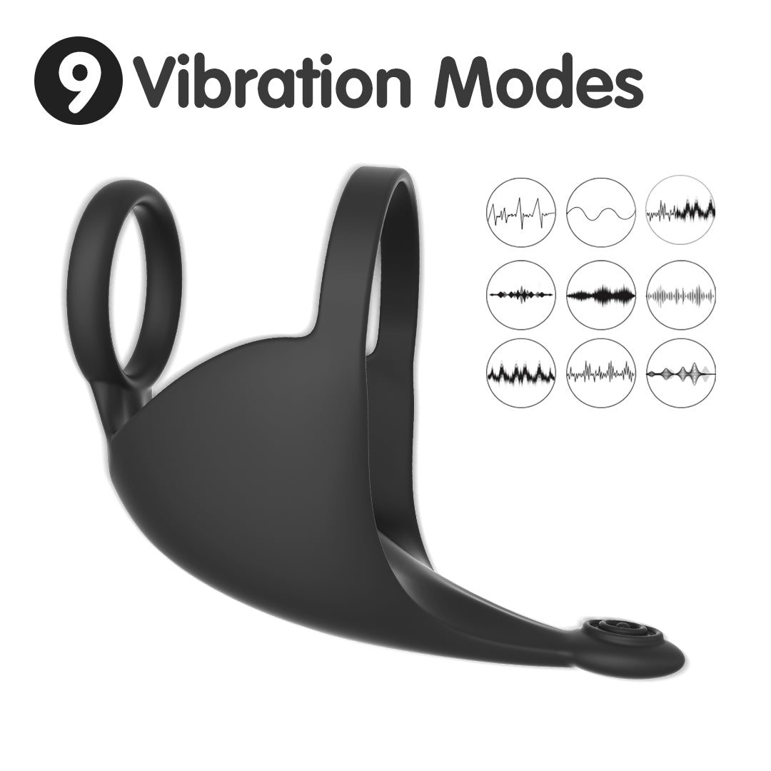 Prime Gripper Dual Cock Ring & Prostate Vibrating Massager