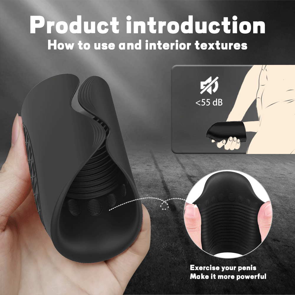 Galen Vibrating Male Masturbator, interior textures detail, hands-free design.
