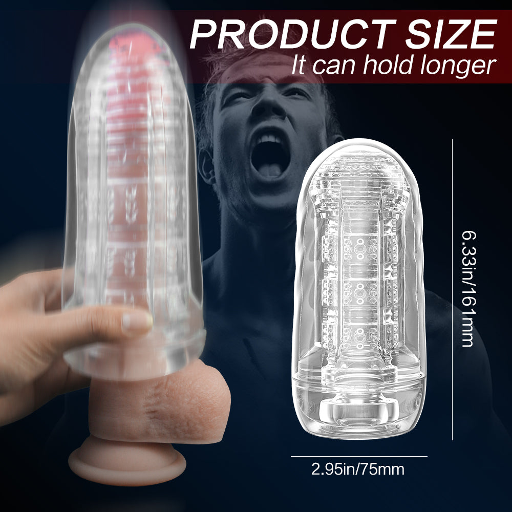 Space Capsule Masturbator - Product demonstration with size