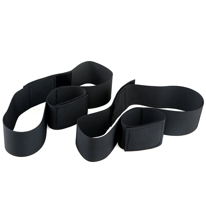 Black leg cuffs restraint accessory, Bad Peach
