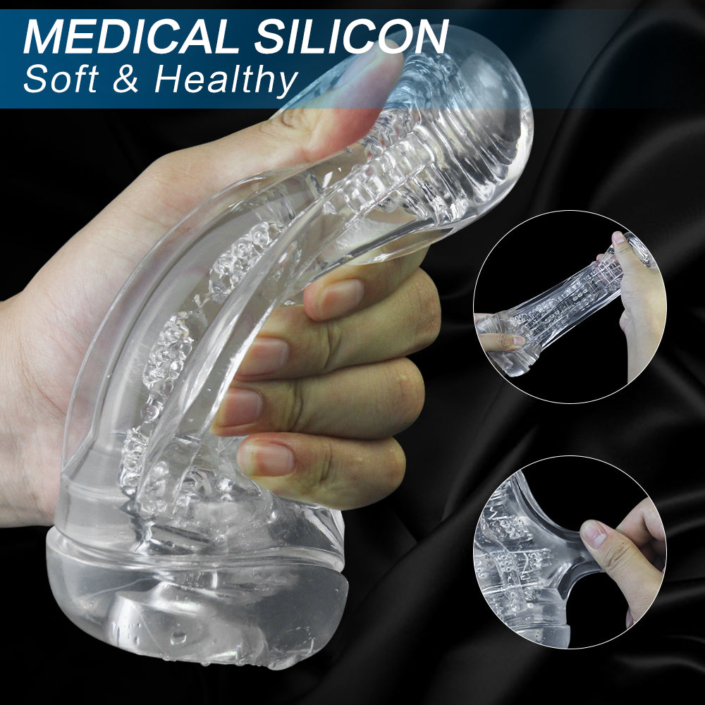 Medical silicone penis masturbator, soft and healthy for men.