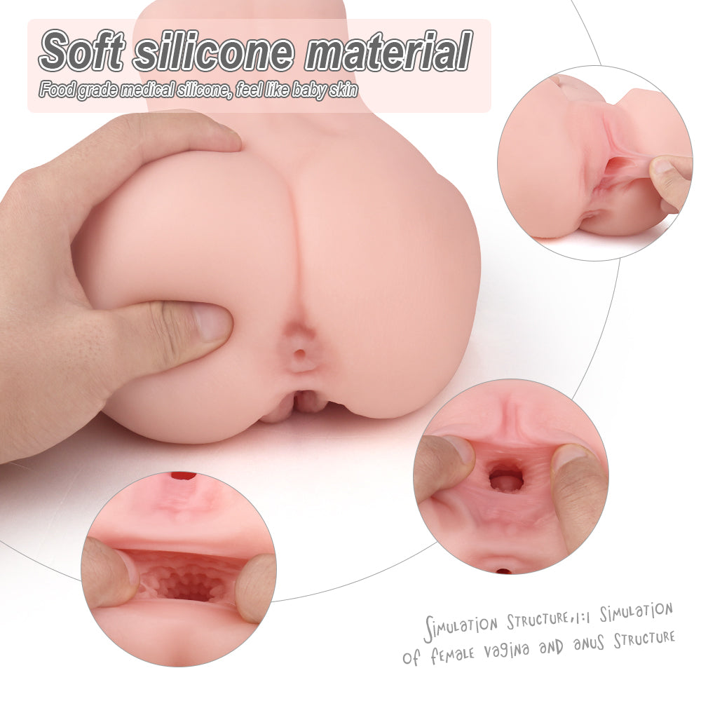 Elise Ribbed Masturbator, soft silicone, realistic design
