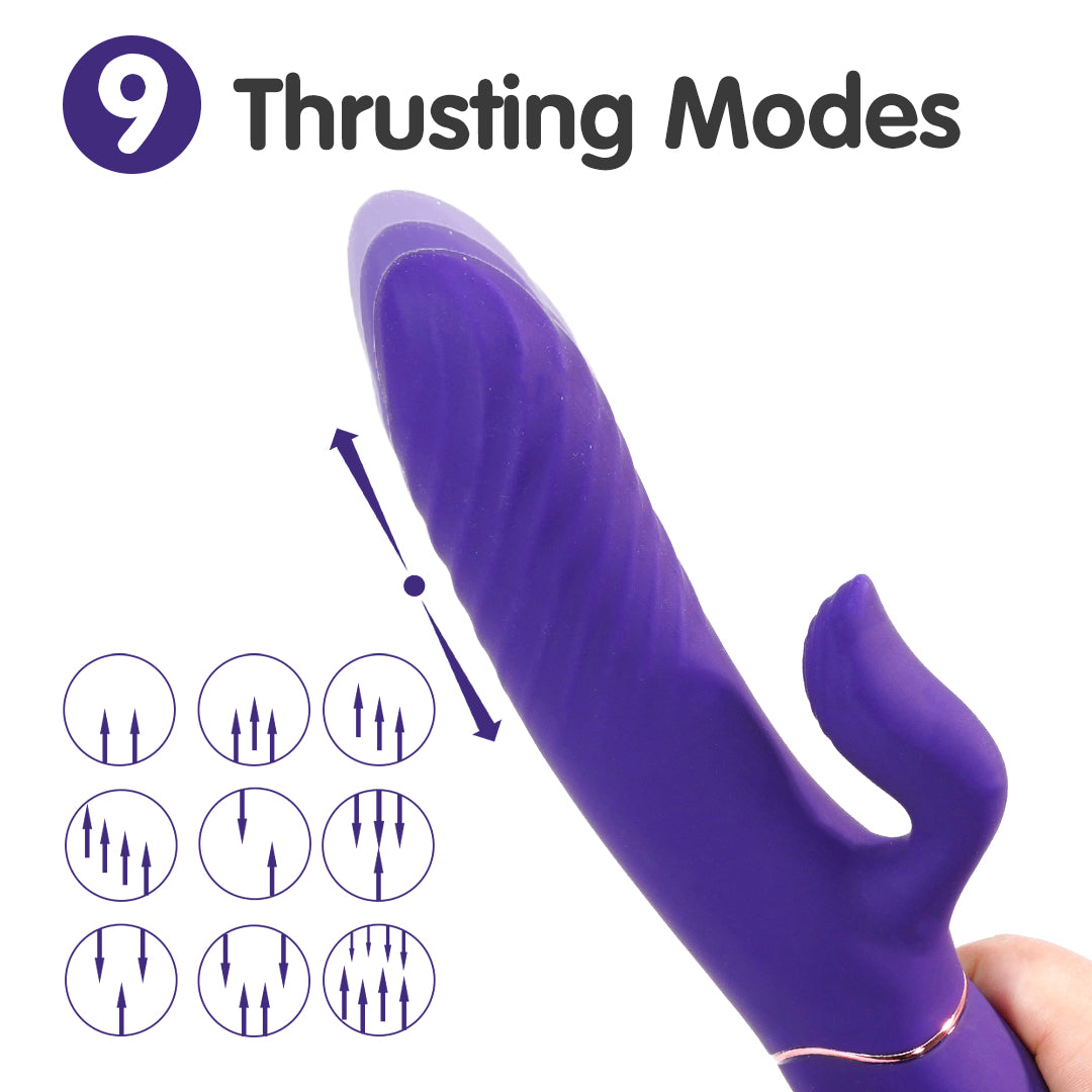 Lighters Rechargeable Thrusting Heating Rabbit Vibrator