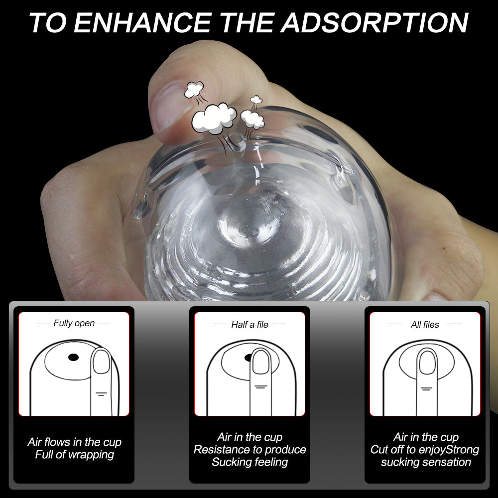 Penis masturbator suction demonstration