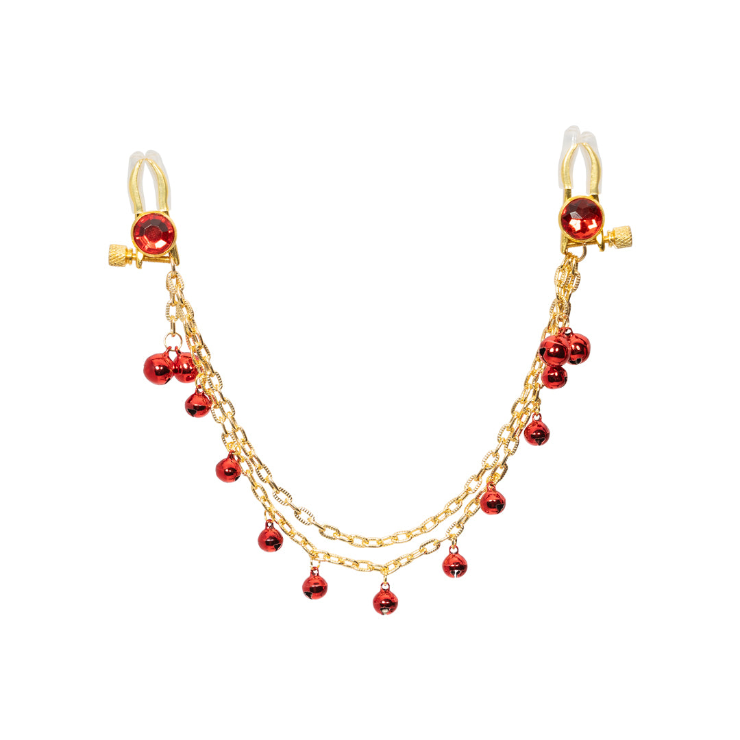 Velvet Chime  Chained Nipple Clamps