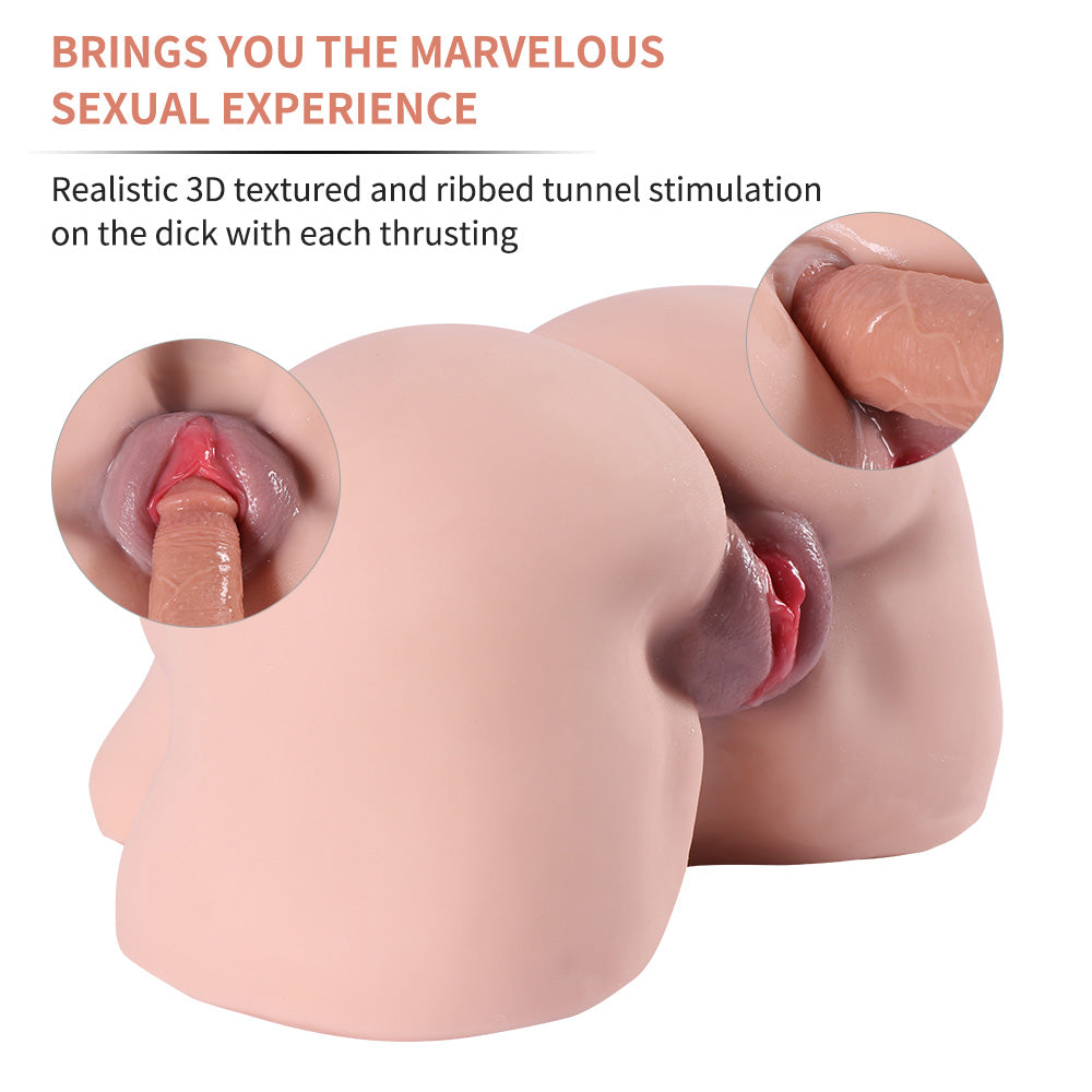 Realistic 3D textured masturbator for sexual pleasure