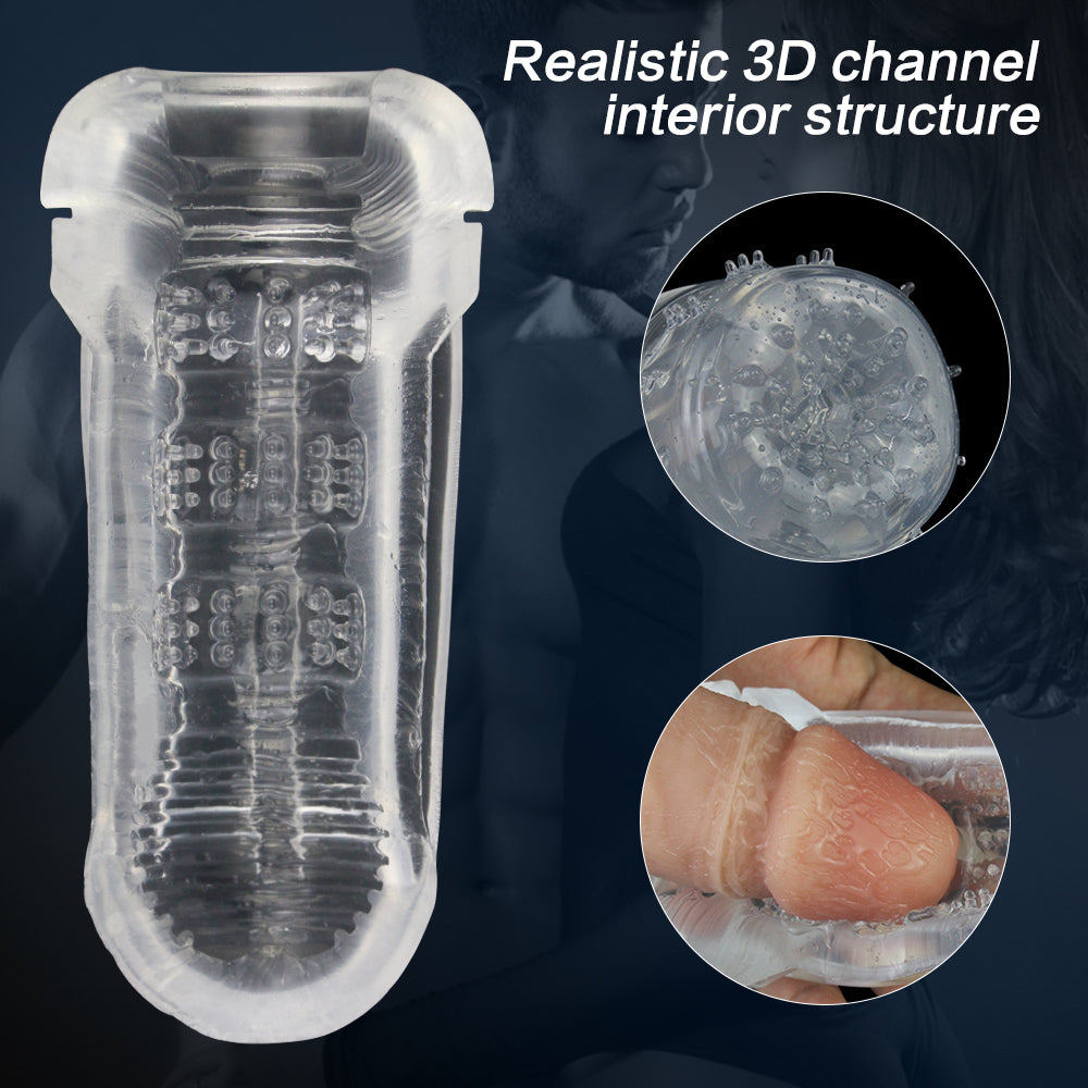 Realistic 3D channel interior structure penis masturbator