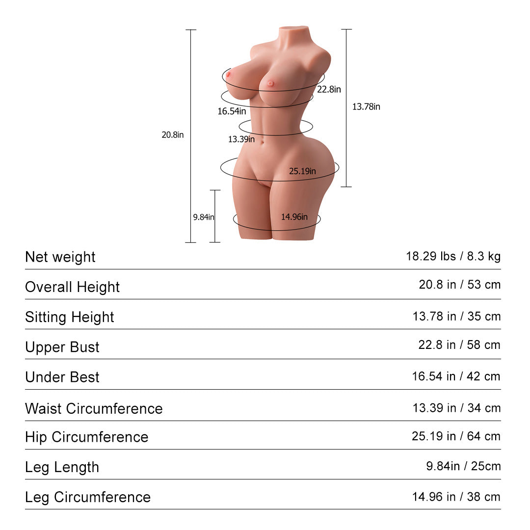 Page Brown Doll Realistic Vagina, Ass and Tits Masturbator 18.29 lbs