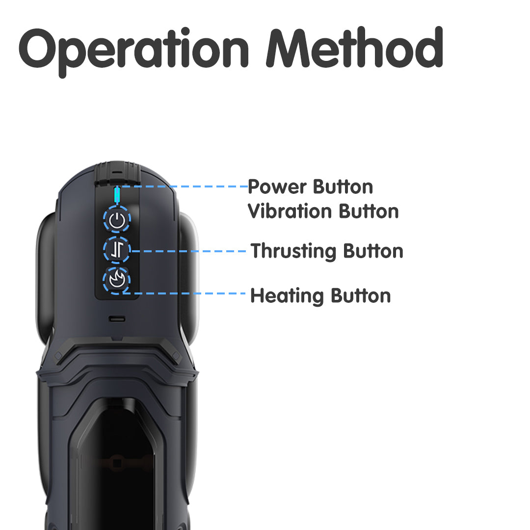 Enchantress Telescopic Vibrating Heated Male Masturbator