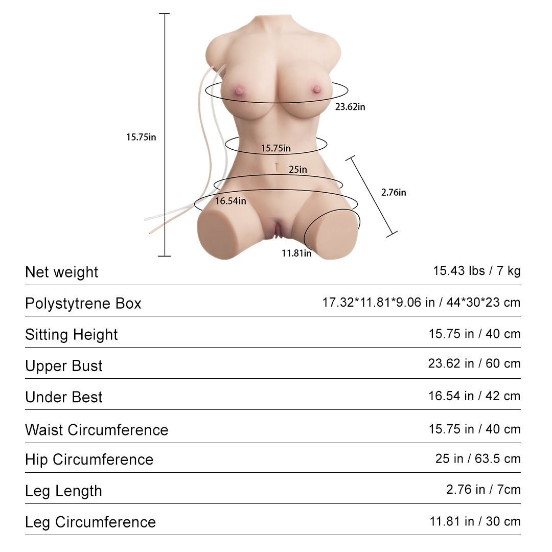 Merida Doll Realistic Vagina, Ass and Tits Suction & Vibrating Masturbator 15.43lbs