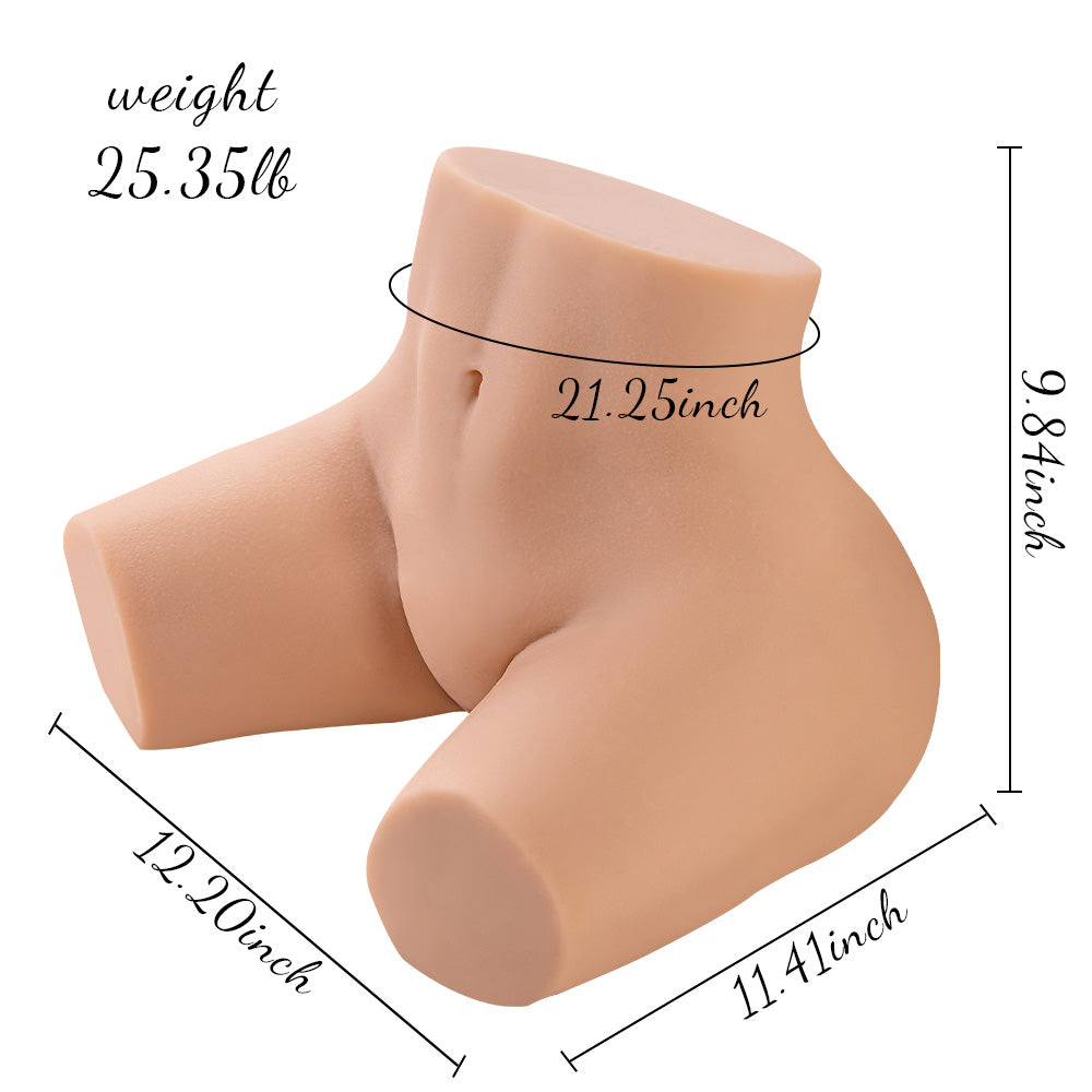 Realistic masturbator with weight and size information