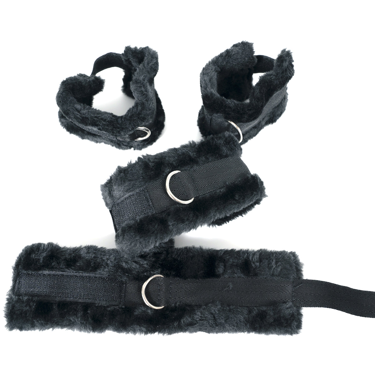 Black bed restraint kit for couples - Bad Peach