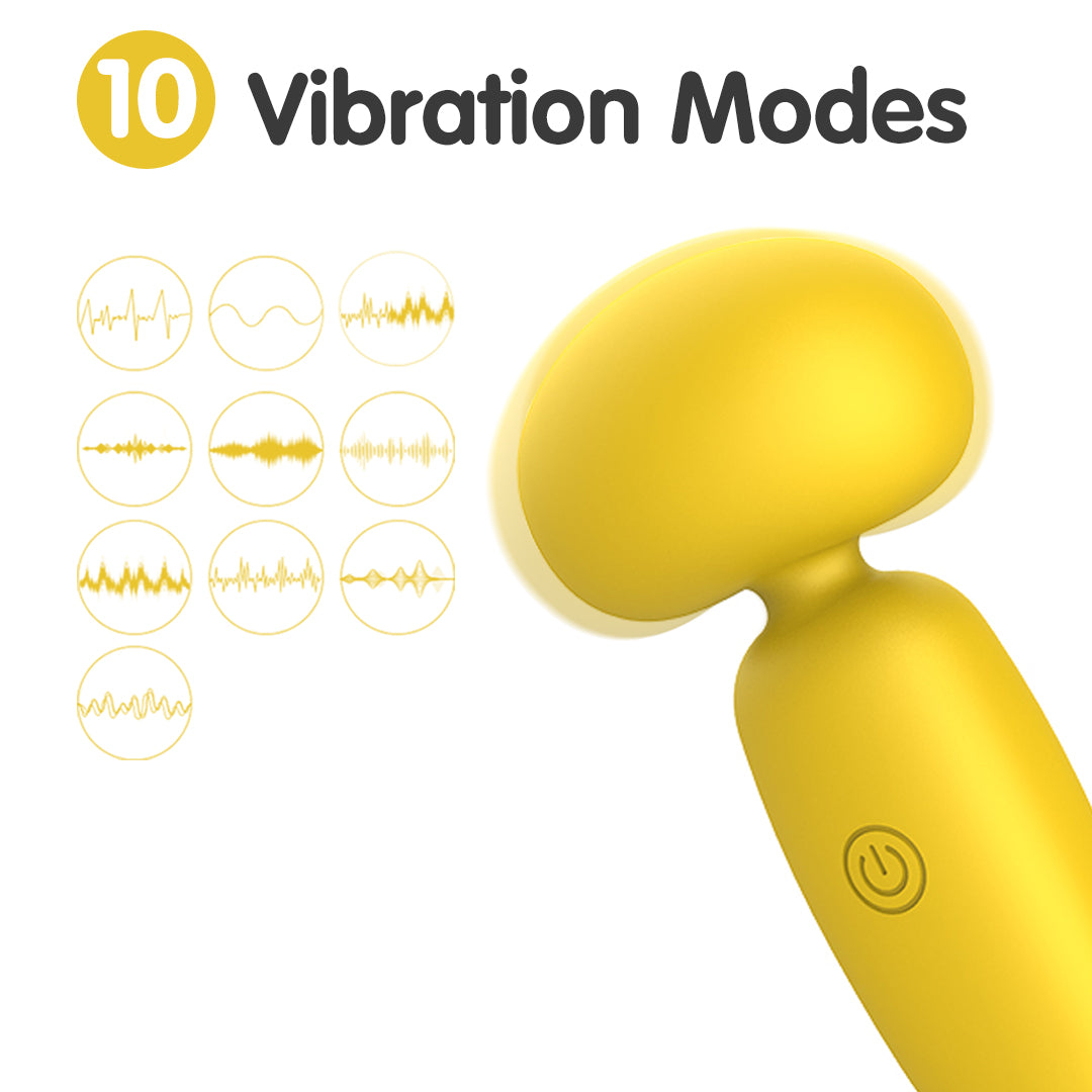Buster mini wand massager with 10 vibration modes