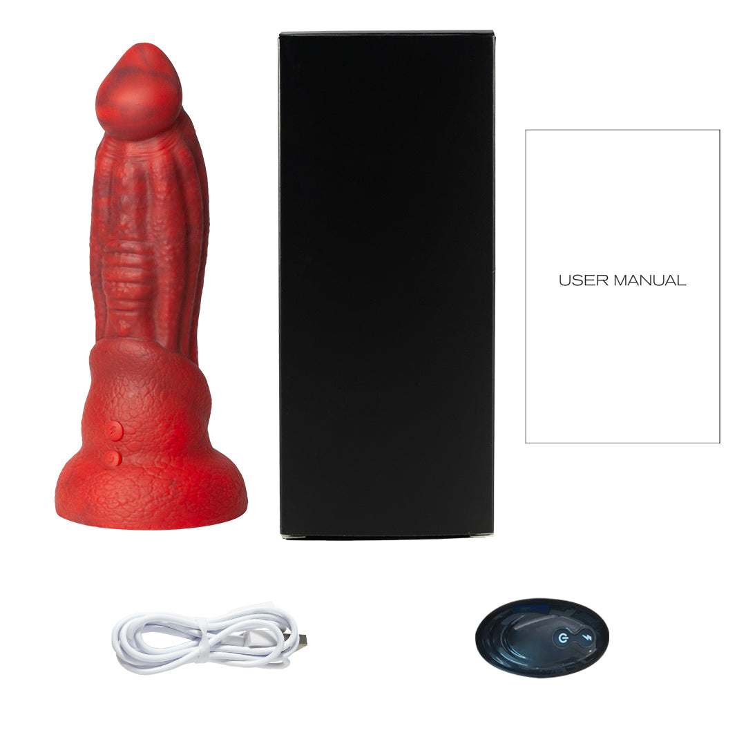 Crimson Comet Thrusting & Vibrating Dildos 8.2 Inch