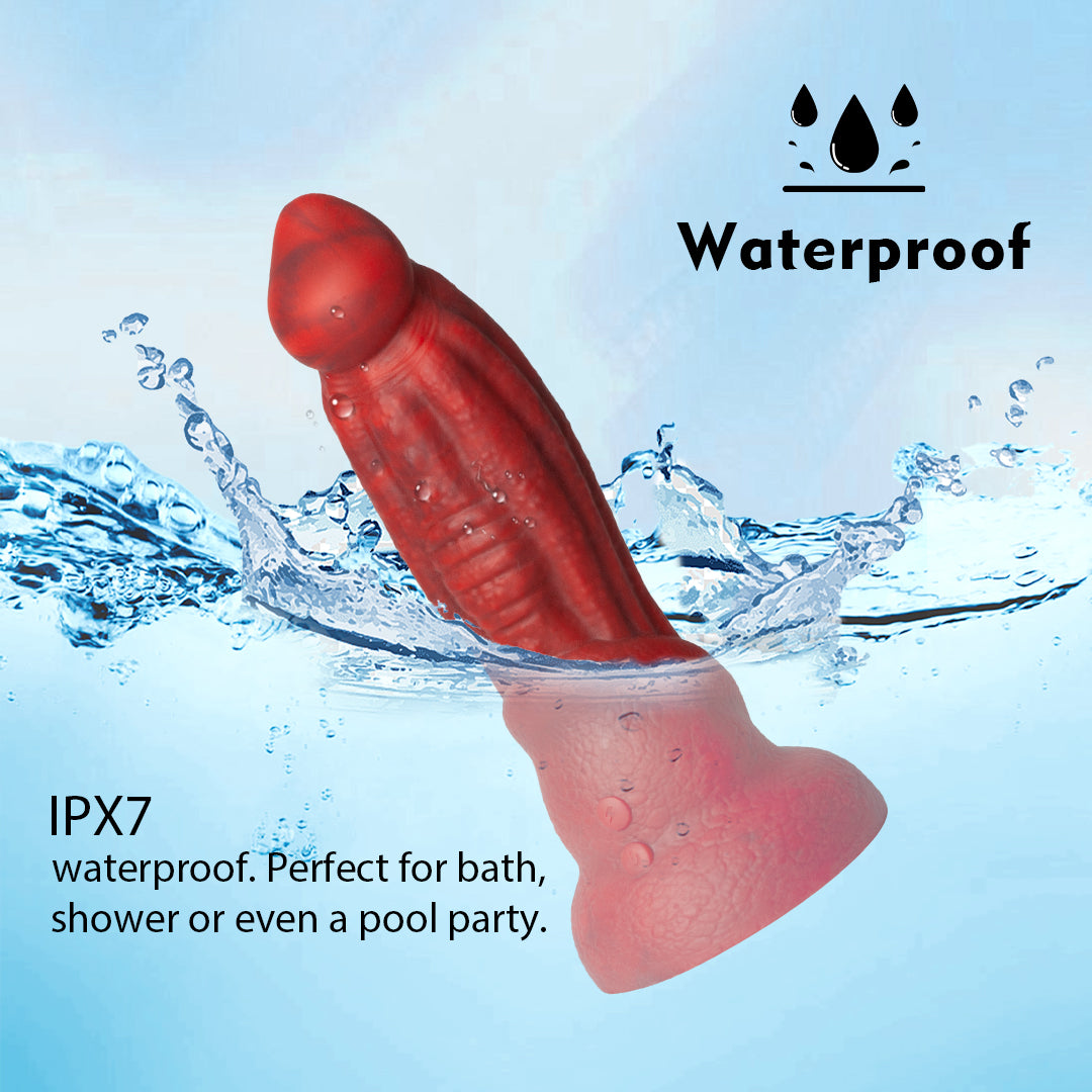 Crimson Comet Thrusting & Vibrating Dildos 8.2 Inch