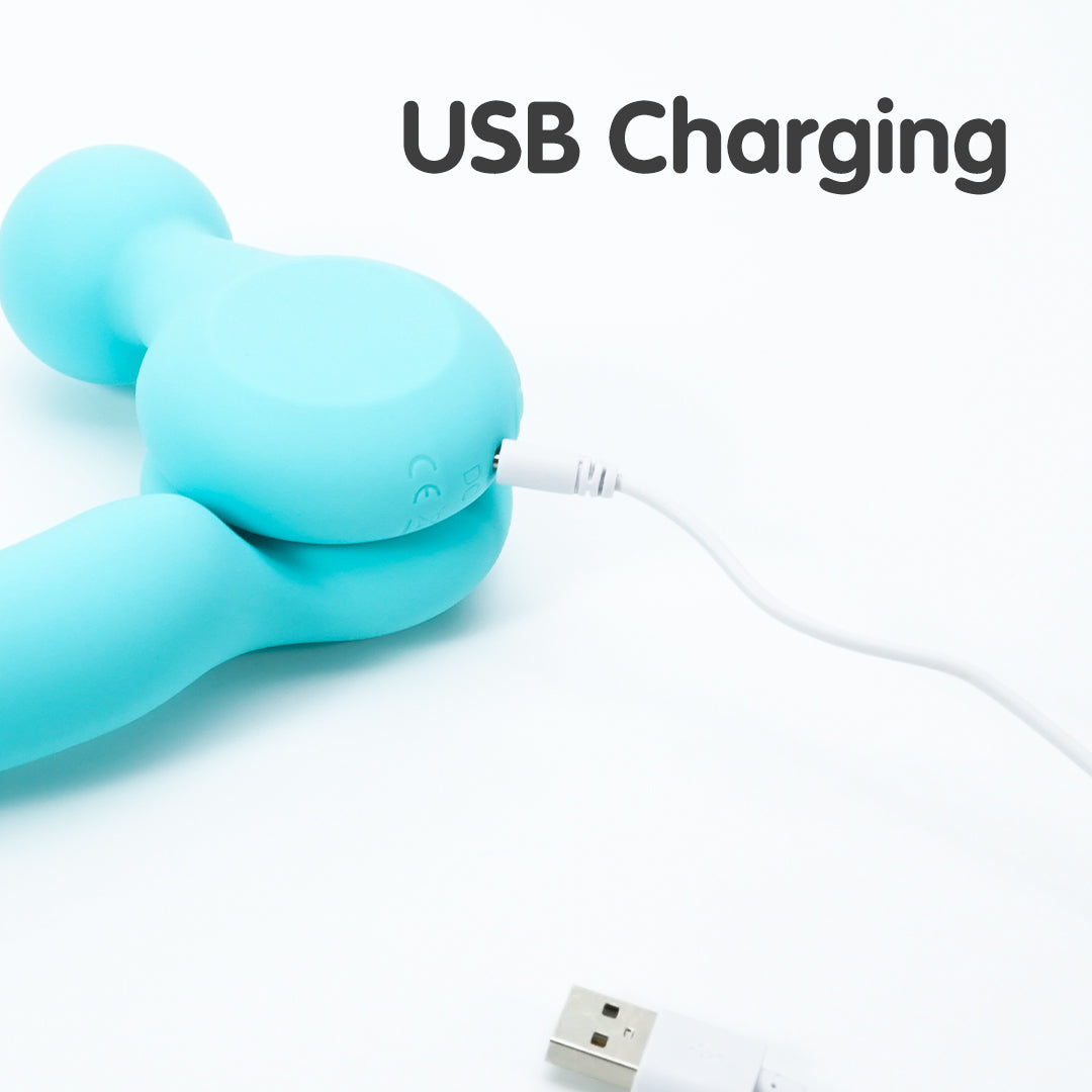Blue Bliss vibrator USB charging, rechargeable sex toy