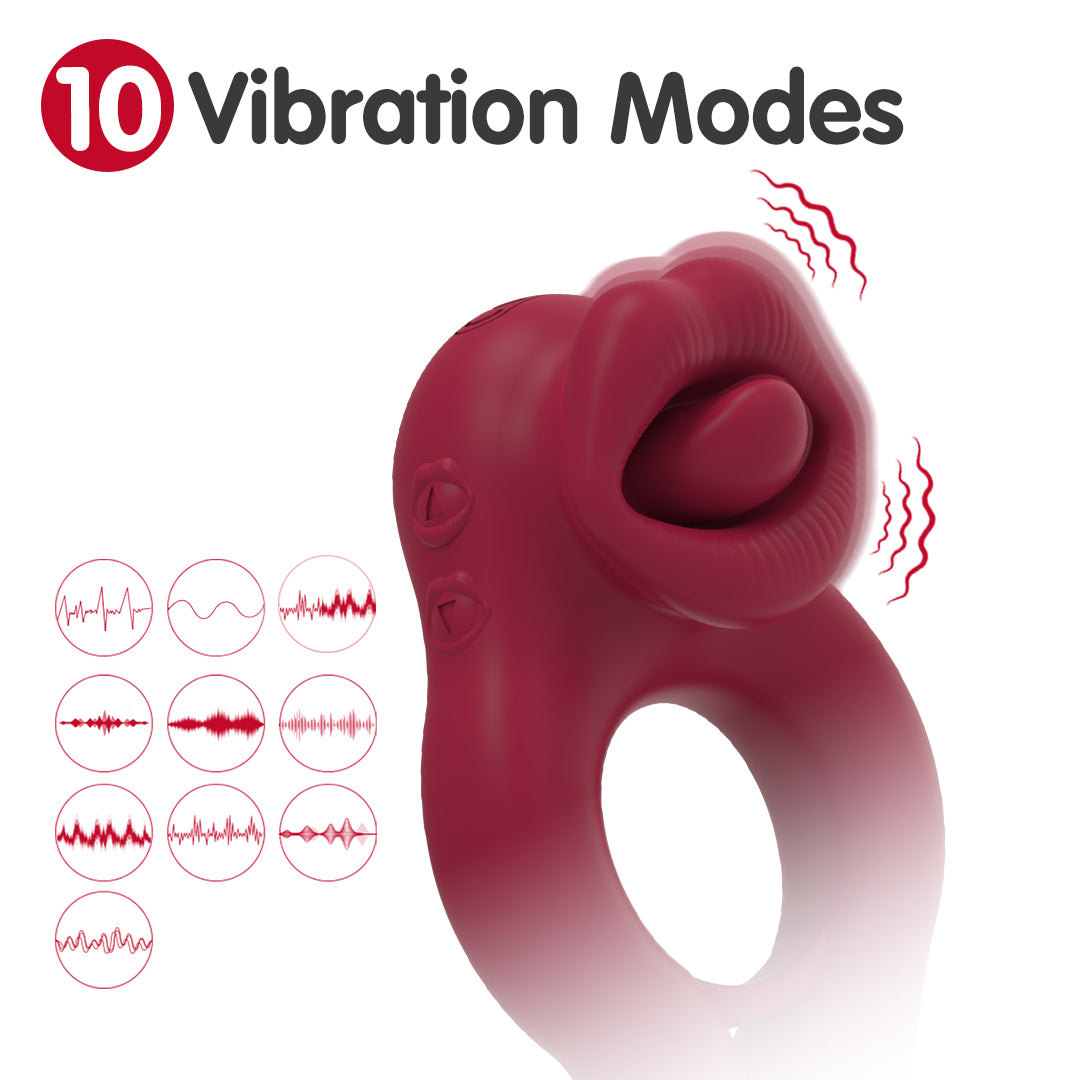 Lip Lock Vibrating Cock Ring
