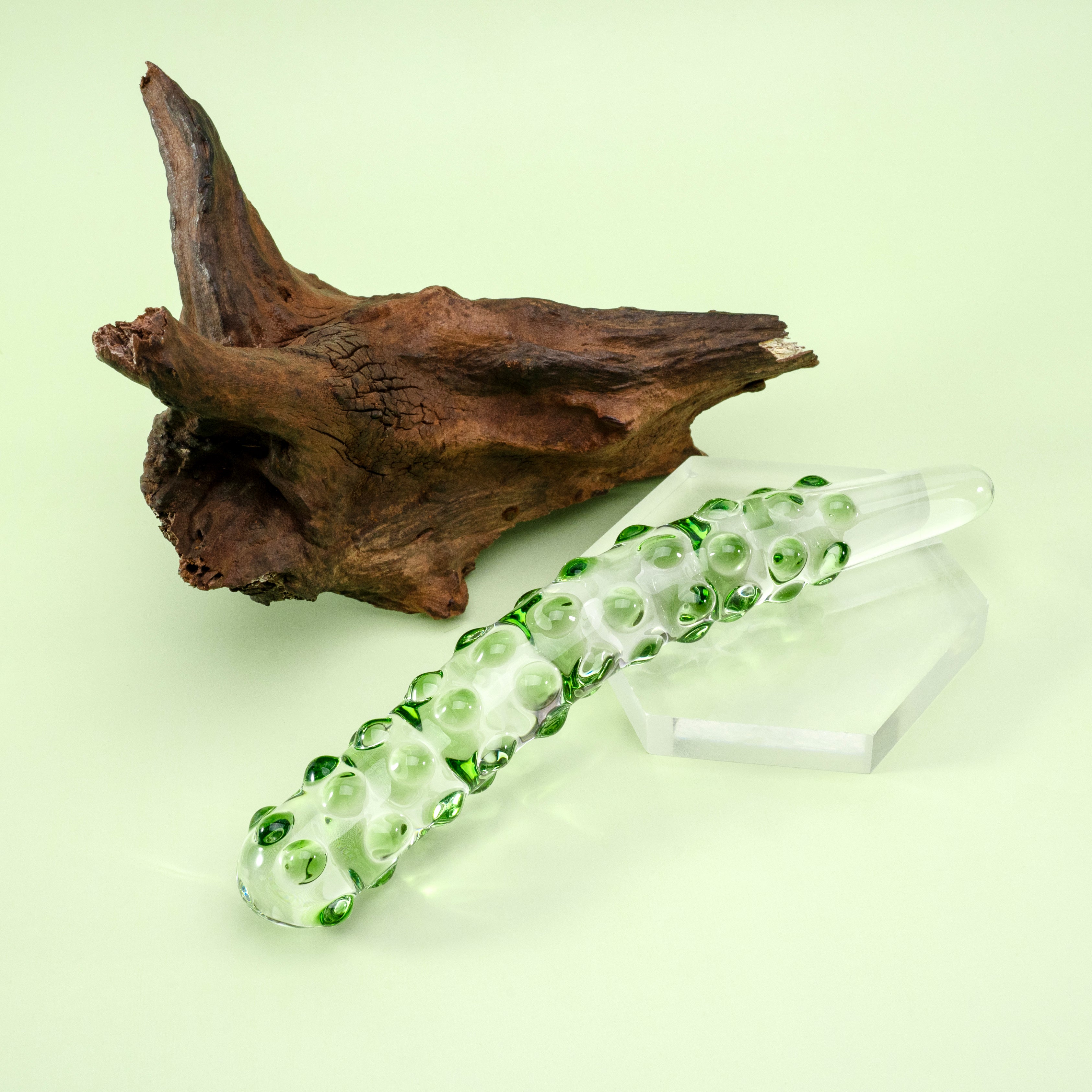 Cucumber Glass Butt Plugs Dildos 8 Inch