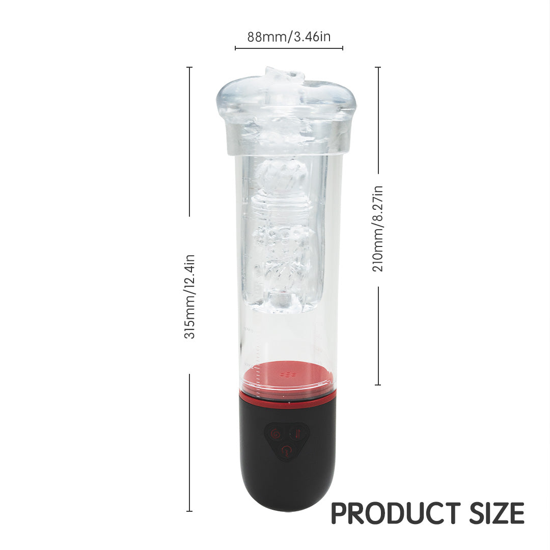 Air-2 Automatic Male Masturbation Cup - Product Size