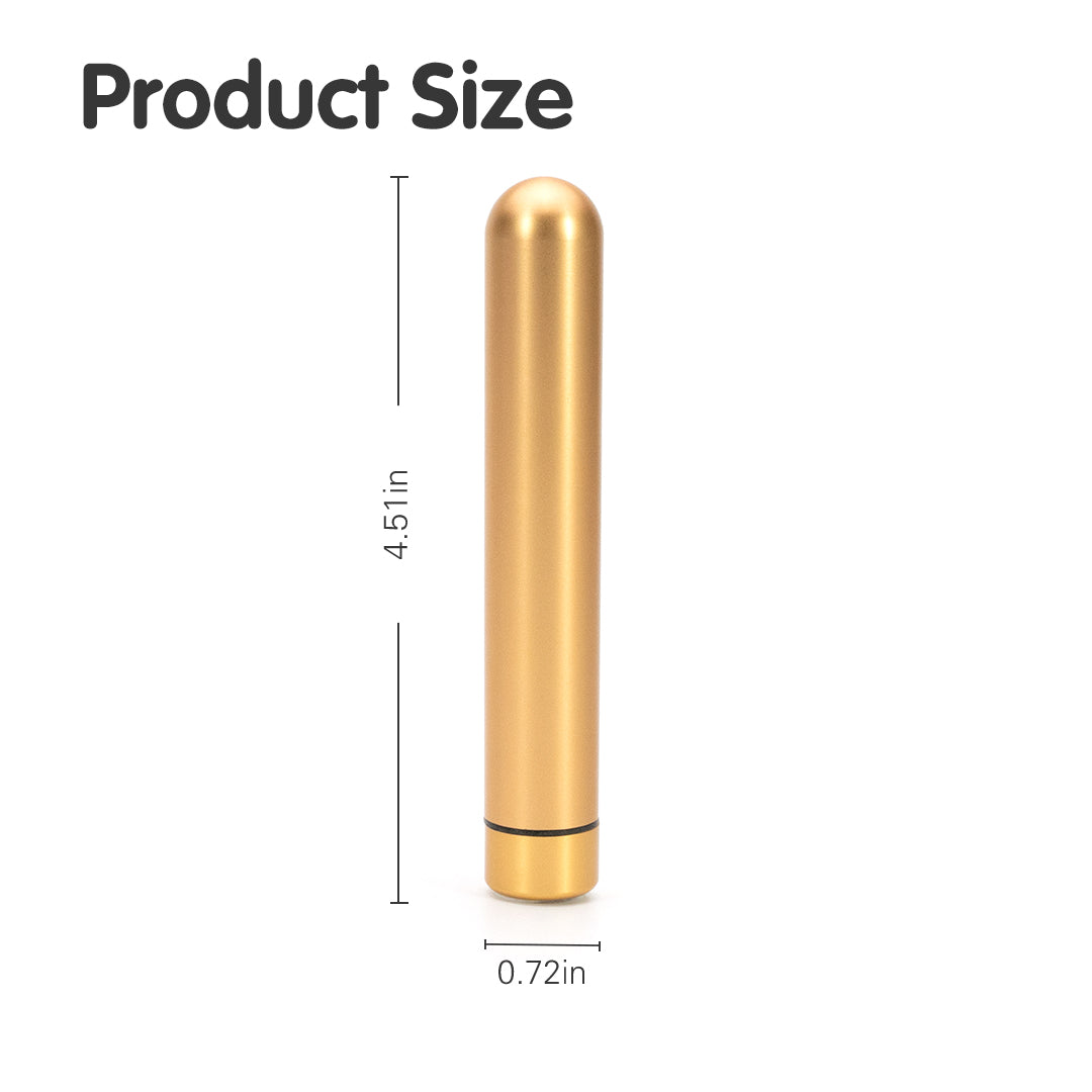 Seed 4 Bullet Vibrator Size - Gold, 4.51in Long, 0.72in Diameter