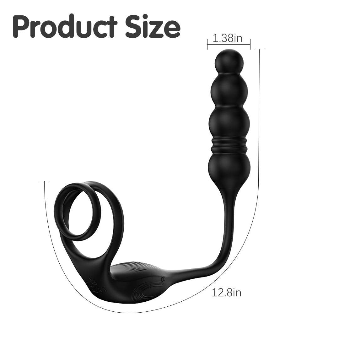 PulseHook Remote Control Thrusting Prostate Massager Cock Rings Vibrator