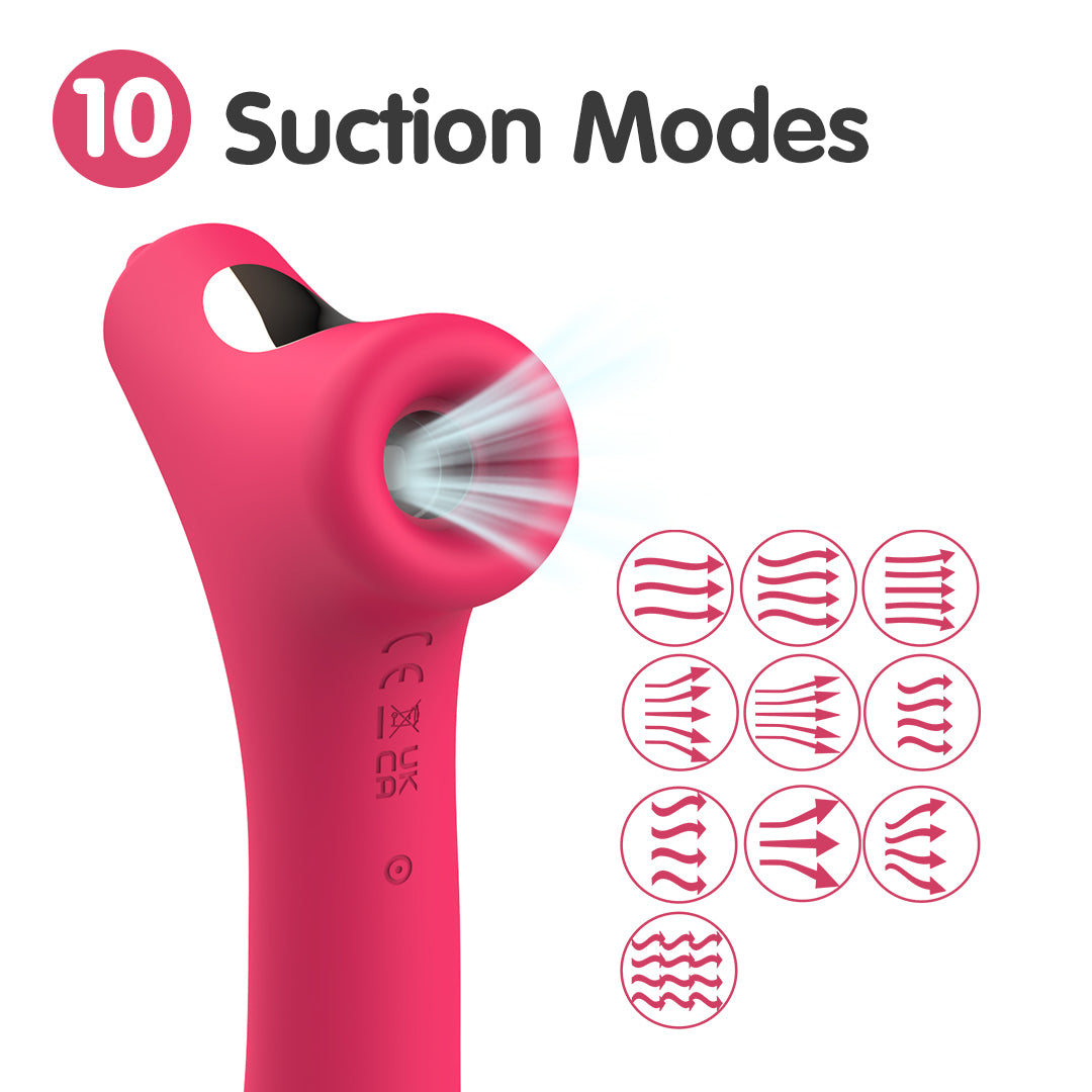 Trio Pleasure vibrator with 10 suction modes