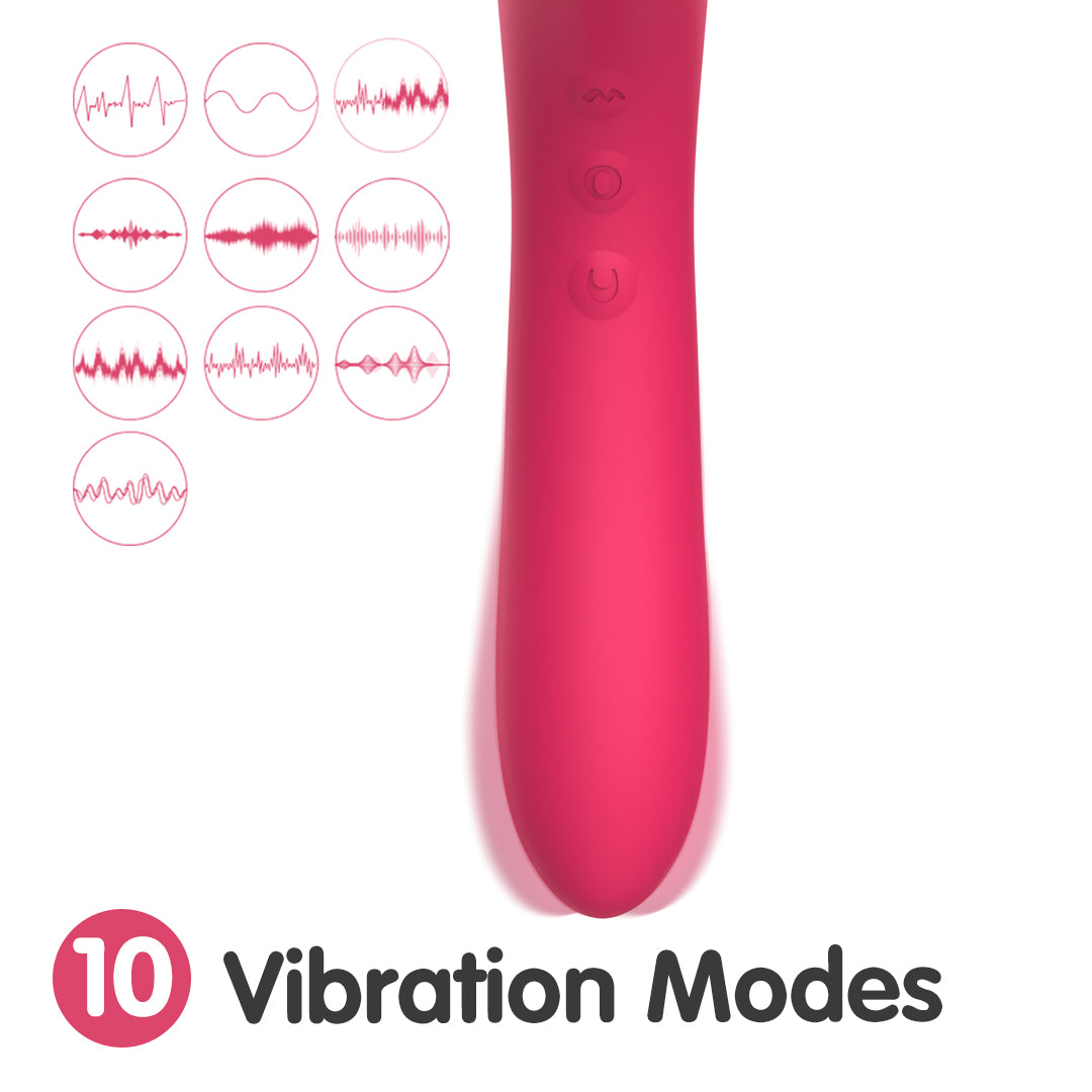 Pink vibrator with 10 vibration modes