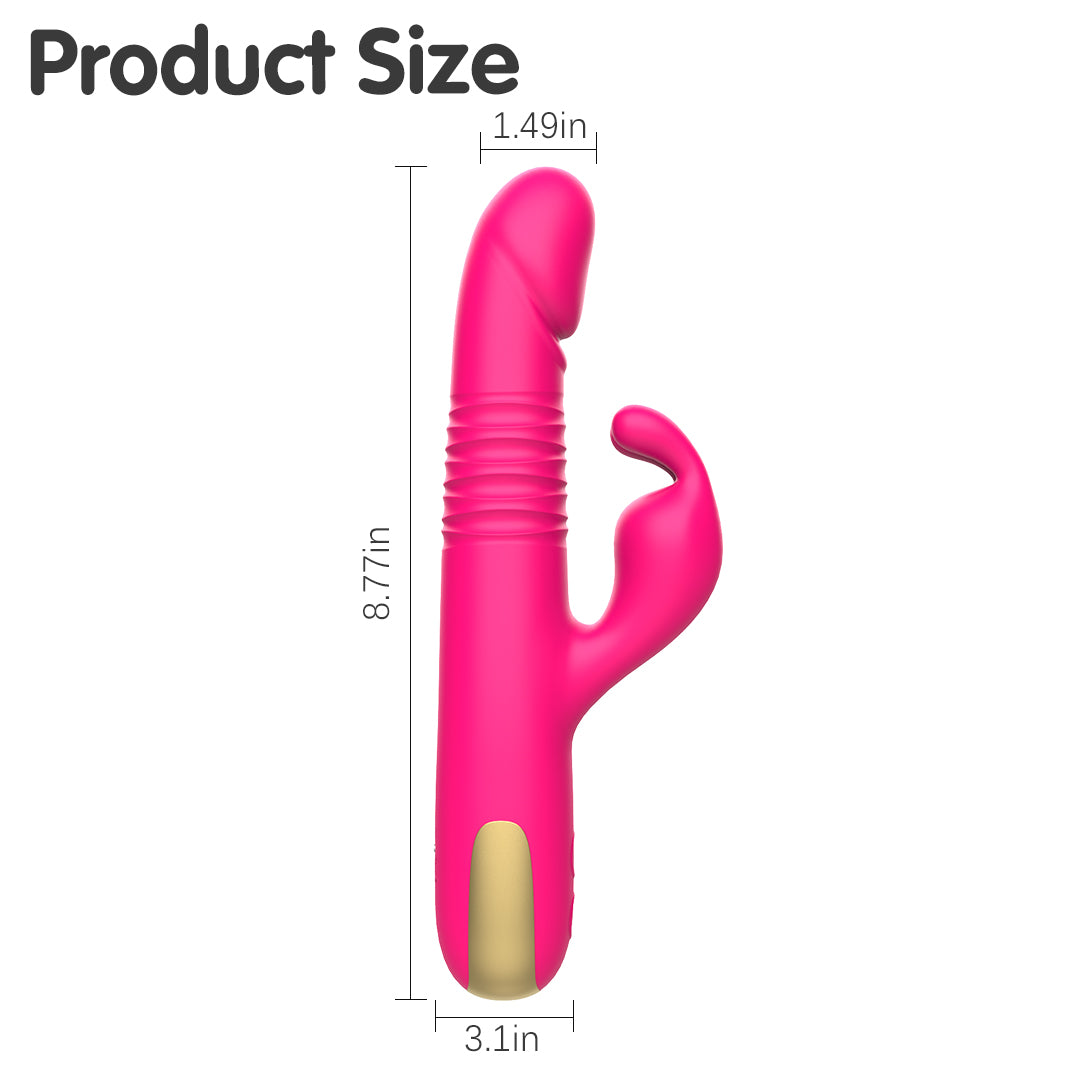 Rosy Rhythm Thrusting & Rotation Rabbit Vibrator