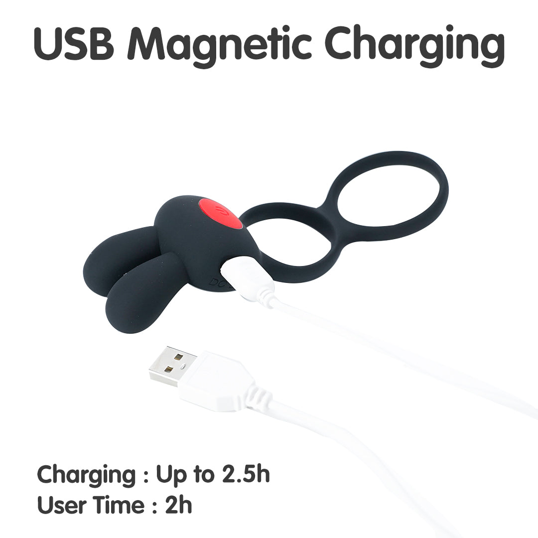 PulseBunny cock ring charging via USB