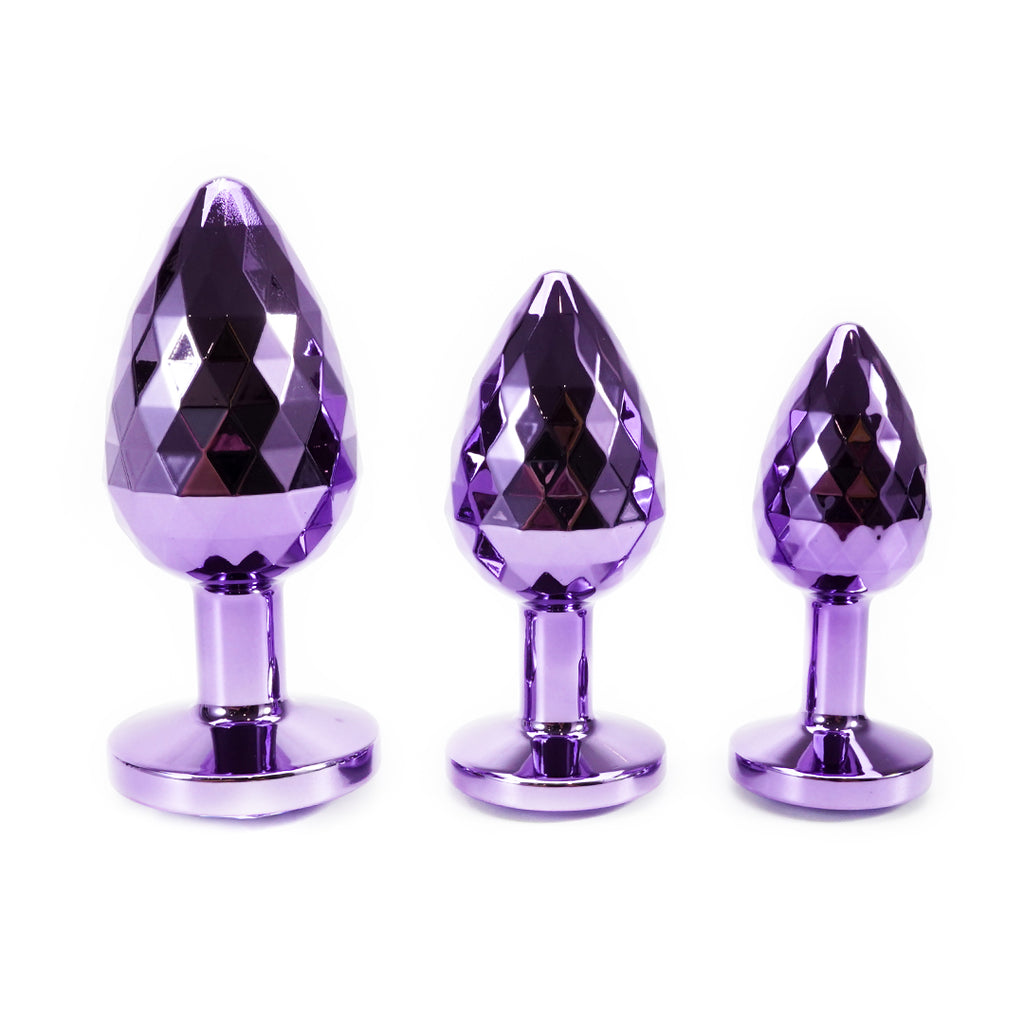 Purple Metal Butt Plug Set | Intimate Luxe