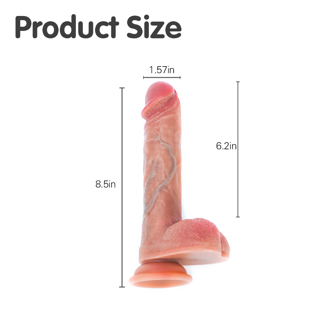 Eclipse Sensation Dildo dimensions: 8.5 inch, veiny design