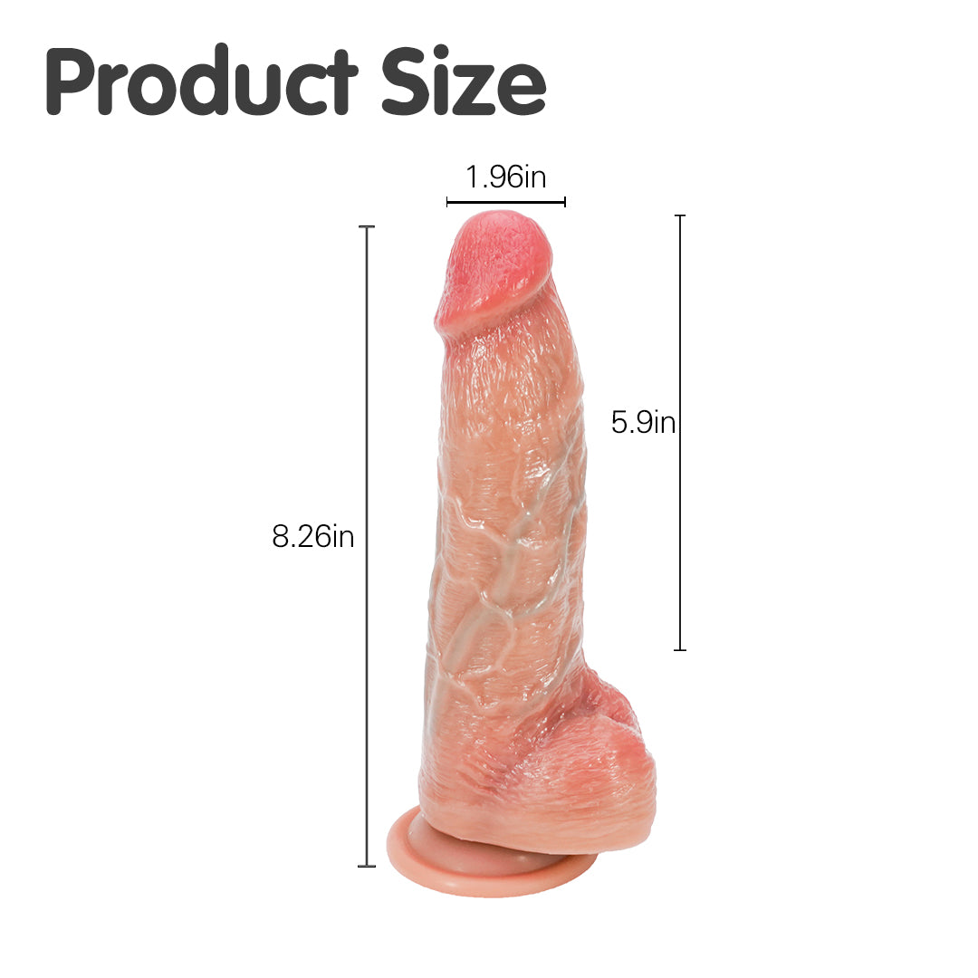 Aurora Touch  Classic Dildo 8 Inch