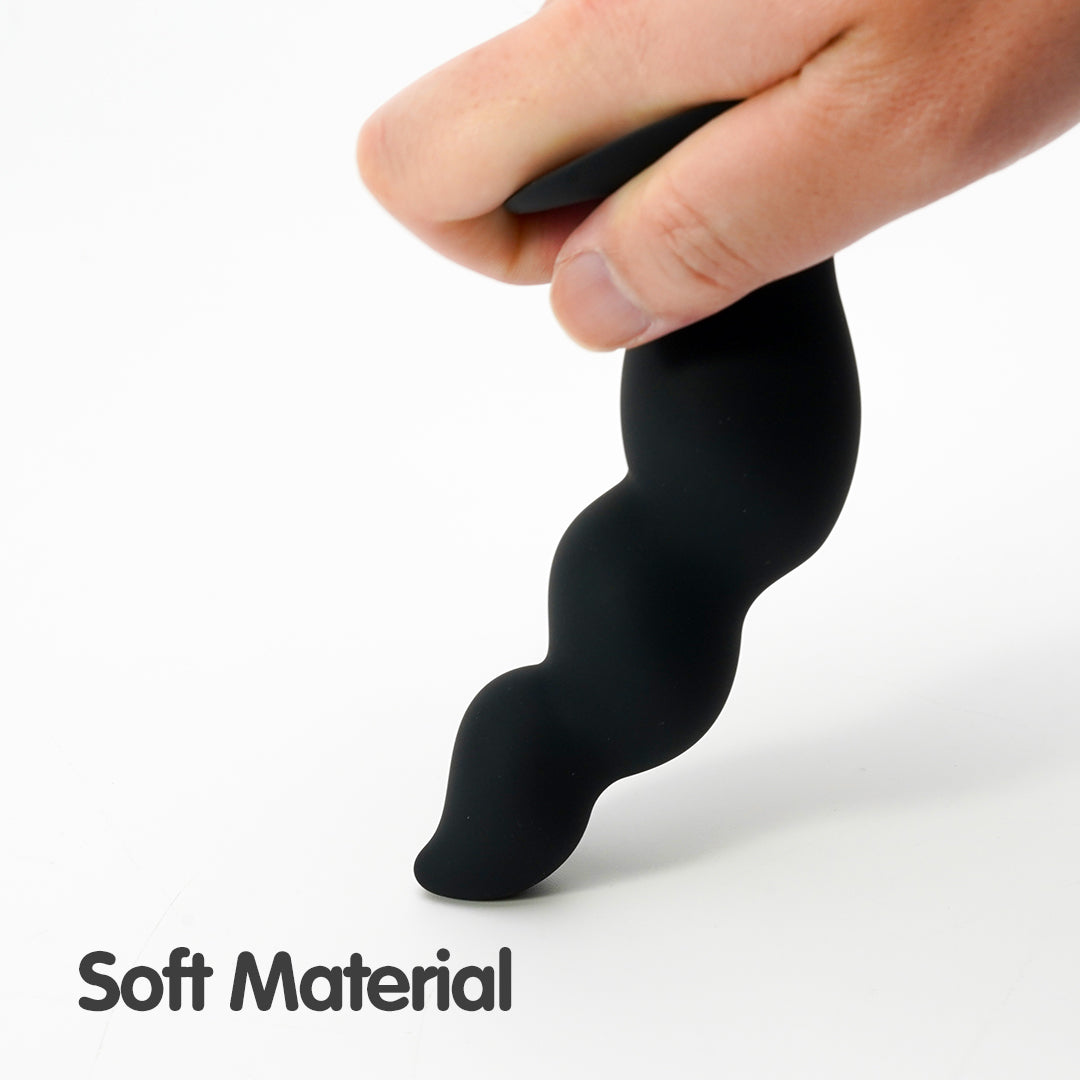 Black anal dildo with soft material