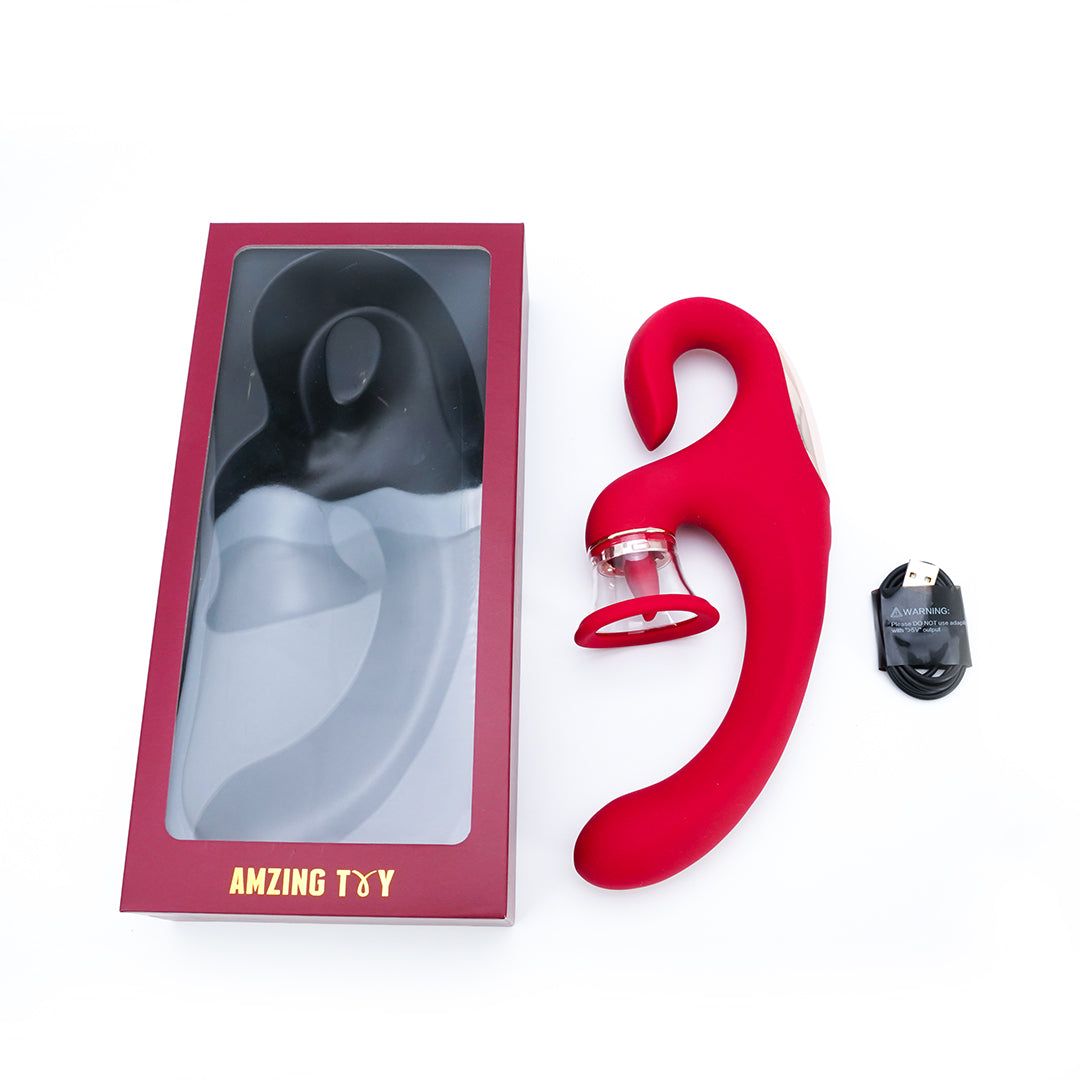 Sandra 3-in-1 G-Spot and Clitoral Suction Rabbit Vibrator