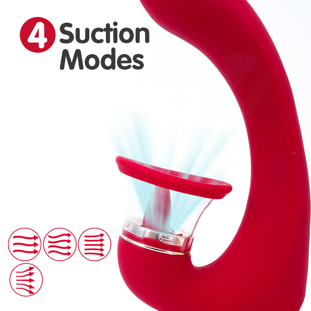 Sandra 3-in-1 G-Spot and Clitoral Suction Rabbit Vibrator