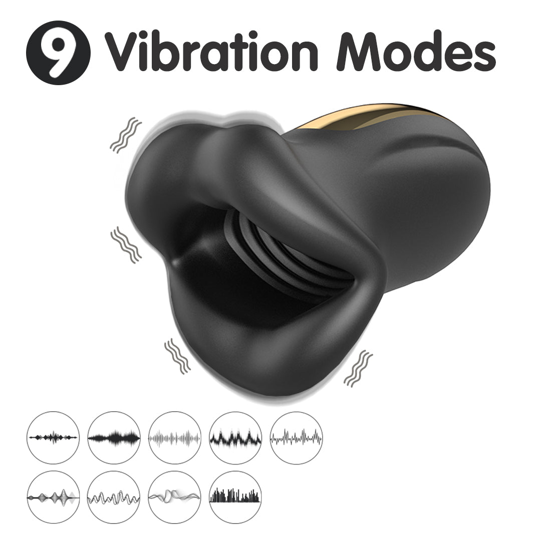 Obsidian Grip Vibrating Male Masturbator