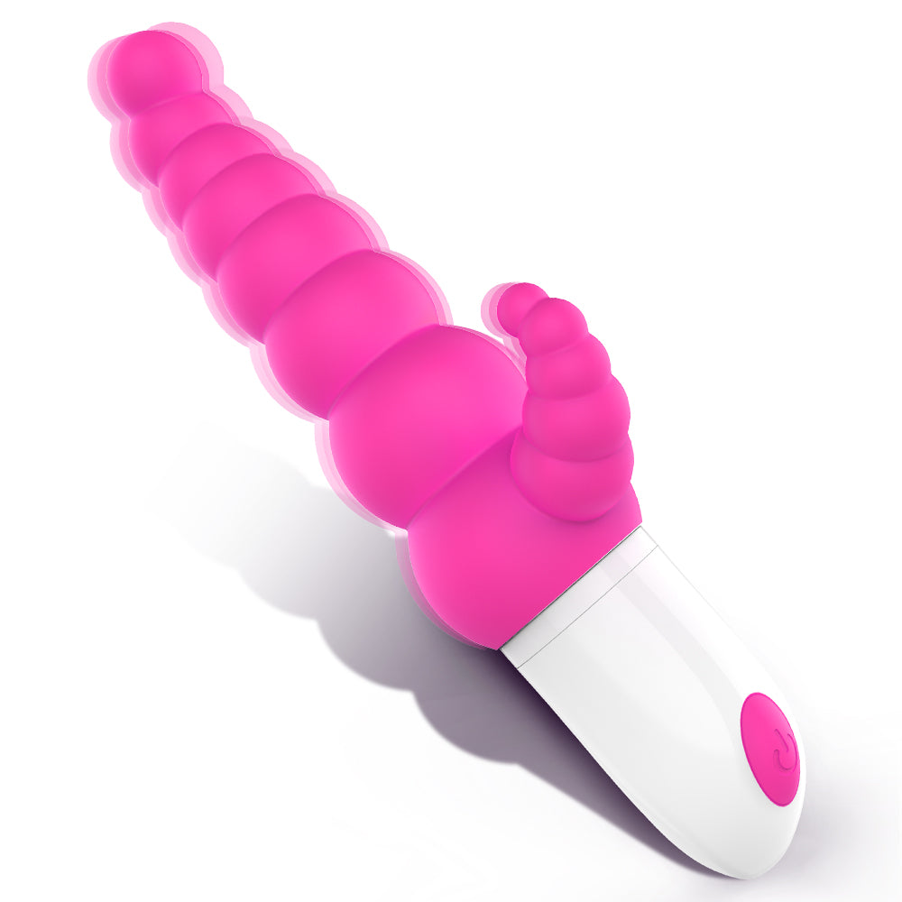 Pink Sparta 8 Rabbit Vibrator with curved ear