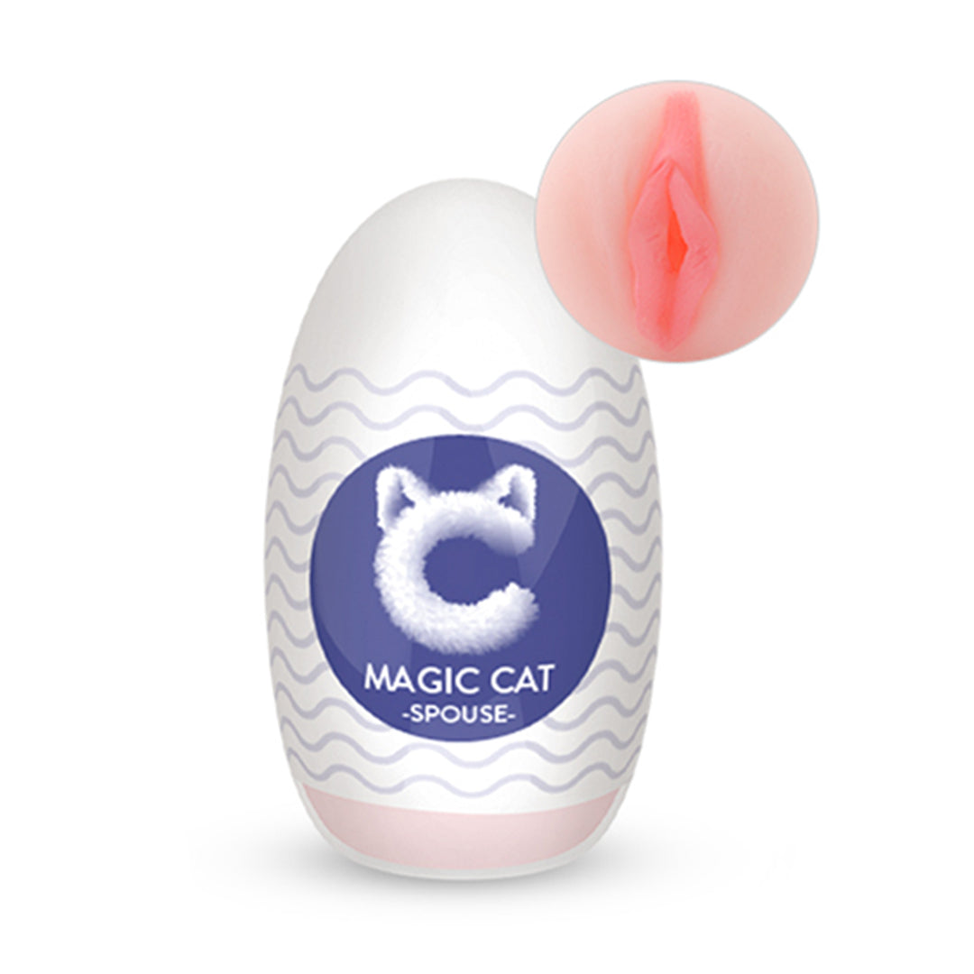 Magic Cat Textured Male Masturbator - Blue