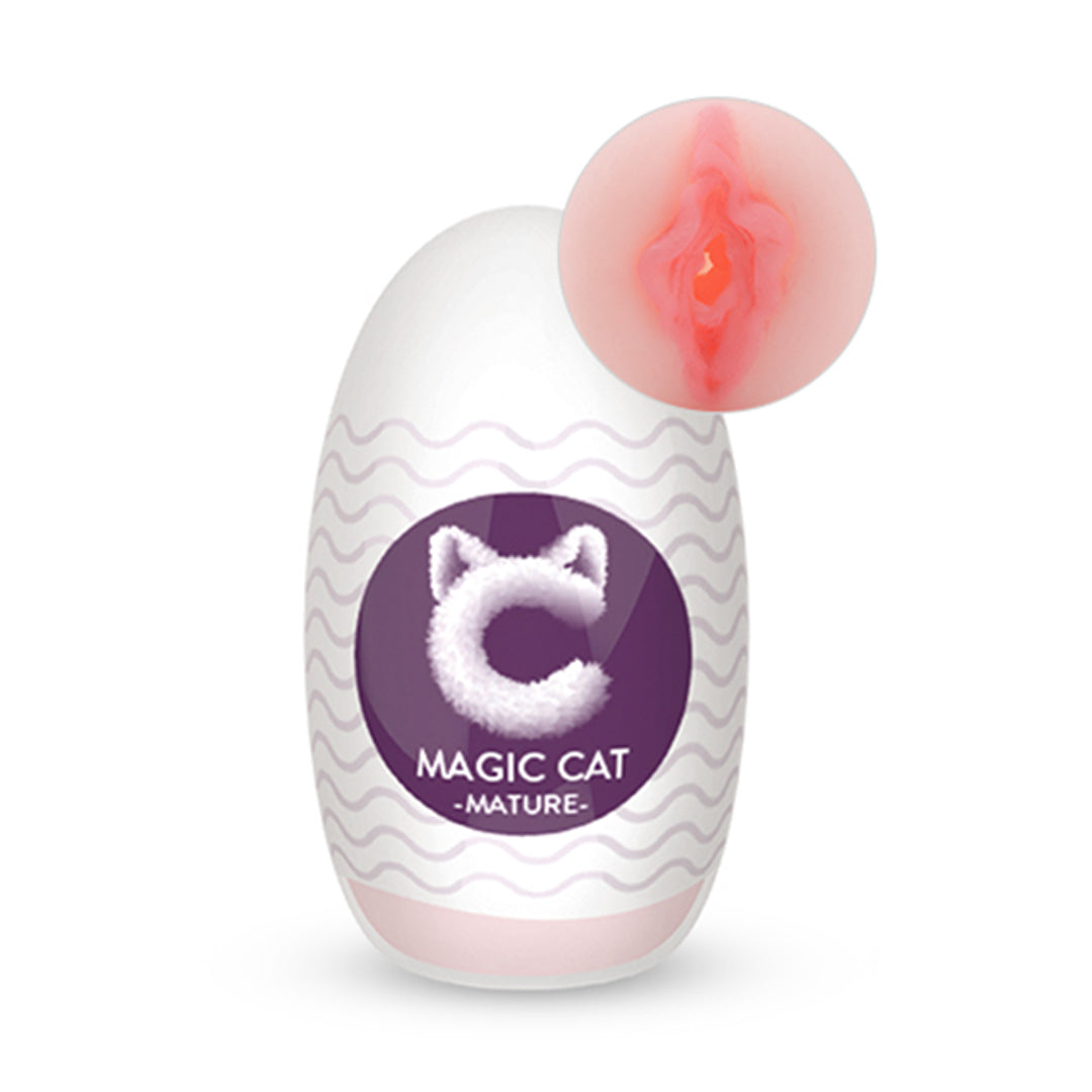 Magic Cat Textured Male Masturbator - Purple