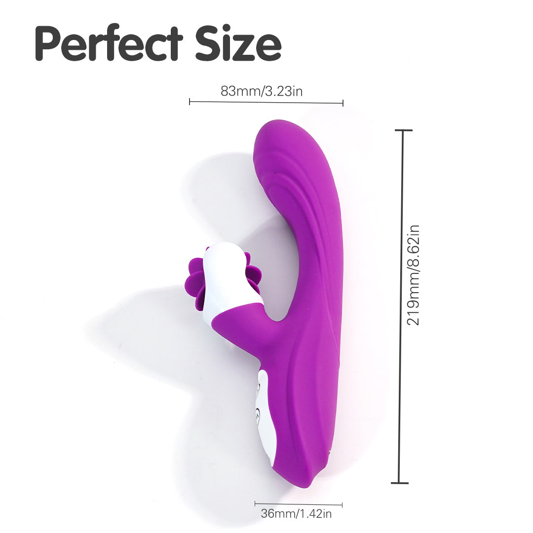 Sensation Rechargeable Silicone Rotating Rabbit Vibrator