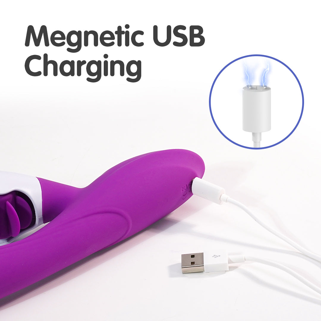 Rabbit vibrator charging with magnetic USB cable