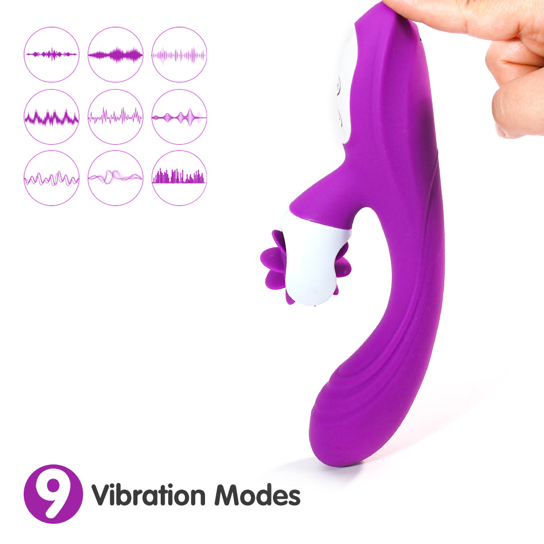 Sensation Rechargeable Silicone Rotating Rabbit Vibrator