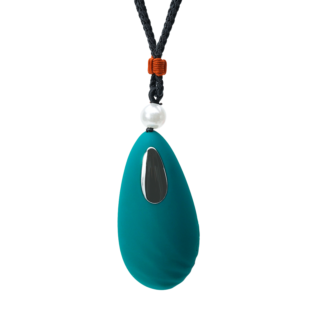 Vibrador en forma de huevo de amor con colgante de jade berilo