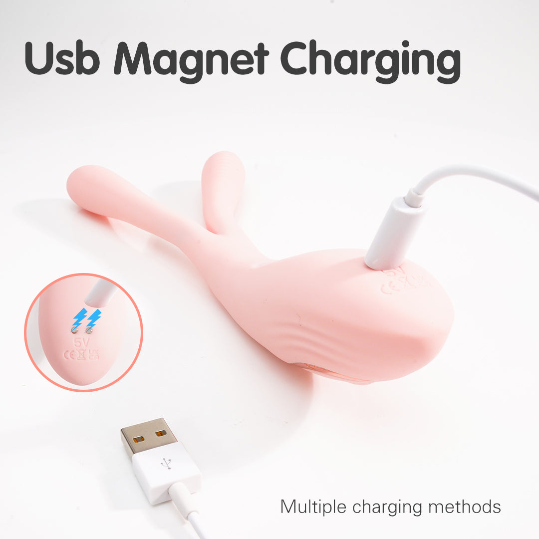 Jade Rabbit vibrator with USB charging, pink vibrator