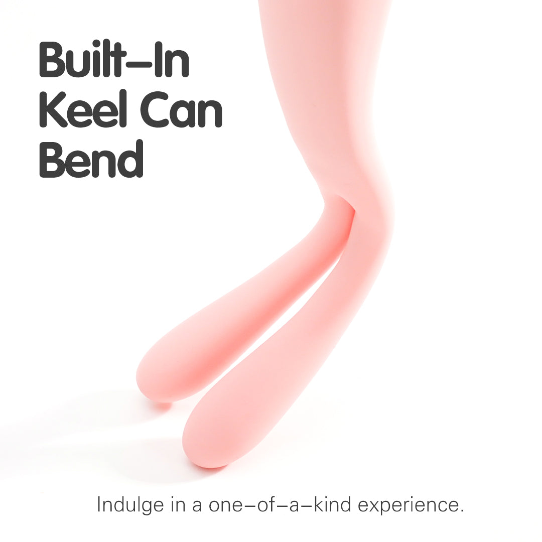 Flexible Jade Rabbit vibrator keel, pink, for clitoral stimulation