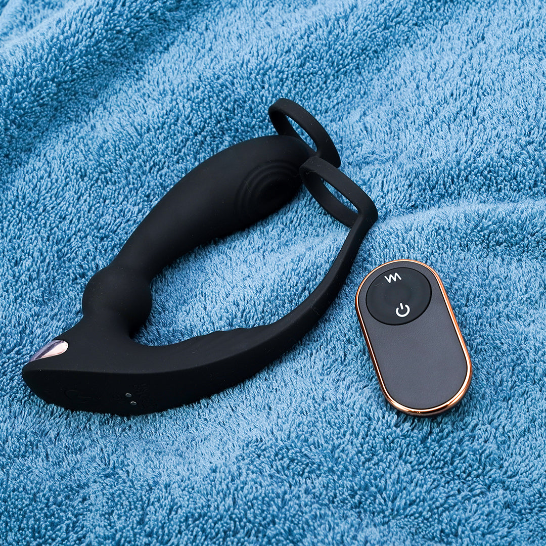 Remote control cock ring and prostate massager