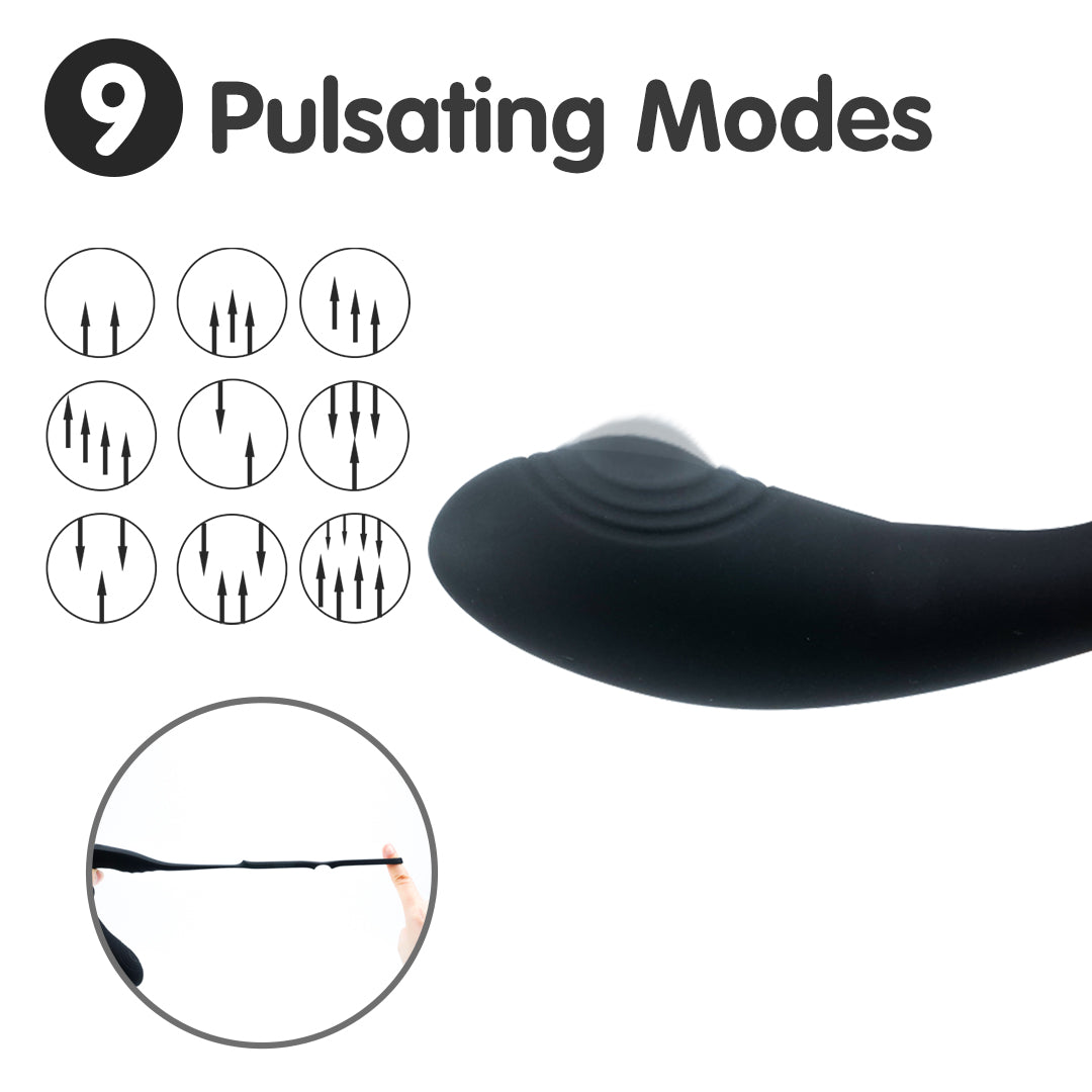 Kings Landing Cock Ring with 9 Pulsating Modes, Flexible Design