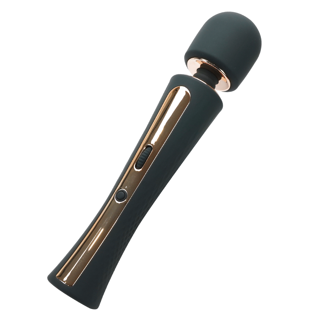 Dark Angel Massage Wand Vibrator - Black and gold vibrator