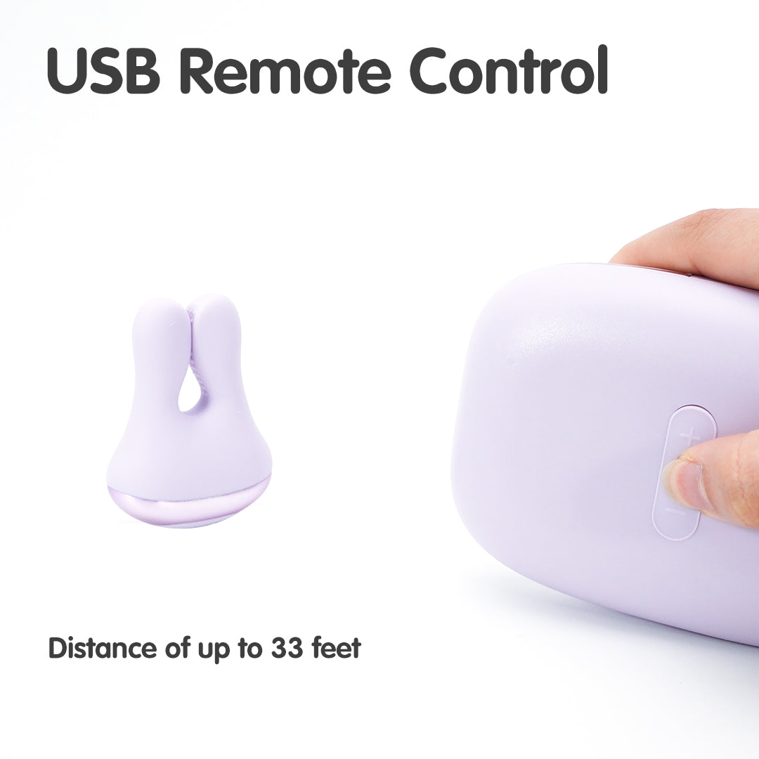 Rabbit Pods Vibrator with USB remote control, up to 33 feet distance